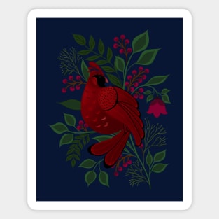 Winter Cardinal Magnet